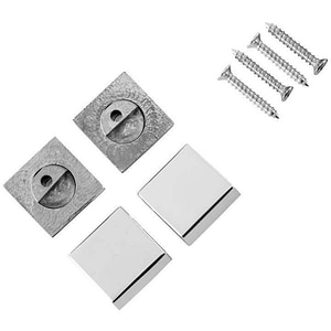 Agatatoare oglinda GOODHOME Limpert, zamac, 2.5 x 0.7 x 2.5 cm, 4 bucati, gri