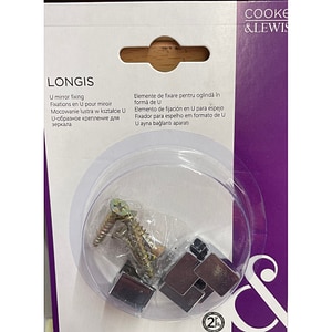 Agatatoare oglinda GOODHOME Longis, zamac, 2.2 x 1.1 x 1.5 cm, 4 bucati, gri