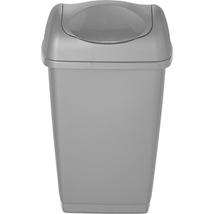 Cos de gunoi batant TAZETTA, 20L, plastic, gri