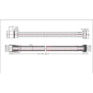 Furtun de dus GOODHOME 100601667, 1.5 m, alb