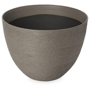 Ghiveci flori VERVE, plastic, D 50 cm, gri