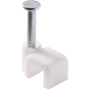 CLIPS CABLU 4MM ALB 25 BUC