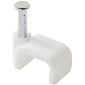 Clips cablu Diall XP, diametru 9 mm, alb, 100 buc