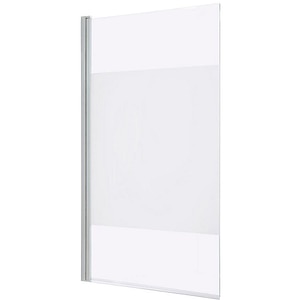 Paravan cada GOODHOME Calera, sticla securizata, 86.5 x 140 cm, alb