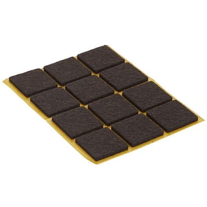 Set 12 protectii podea DIALL 100616705, 24 x 24 mm