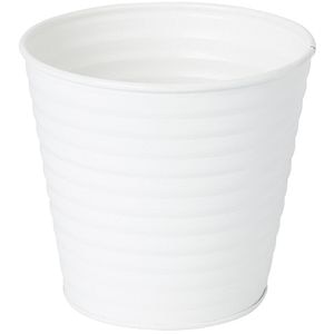 Ghiveci flori GOODHOME, metal, D 14.7 cm, alb