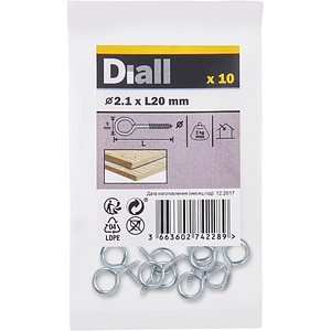 CARLIG FILETAT TIP O DIALL OTEL PLACAT ZINC 10 BUC 20X11MM