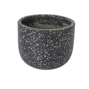 Ghiveci din terrazzo, gri, forma rotunda, 21.2 cm diametru • GoodHome