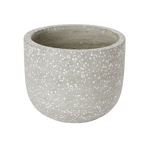 Ghiveci din terrazzo, gri, forma rotunda, 21 cm diametru • GoodHome