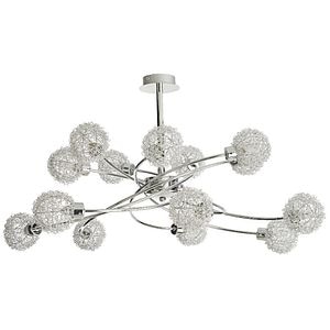 Plafoniera 3 spoturi LED COLOURS Caelus, 14 x G9, 40W, IP20, crom