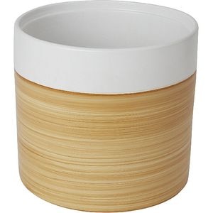 Ghiveci flori GOODHOME, argila, D 27.8 cm, alb