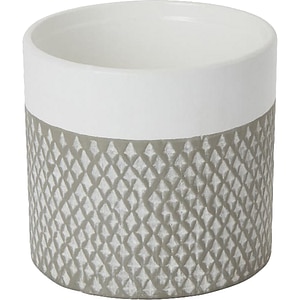 Ghiveci rotund GOODHOME, argila, 14 cm, gri/alb