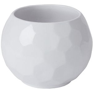 Ghiveci flori GOODHOME Fagure, argila, D 19 cm, alb