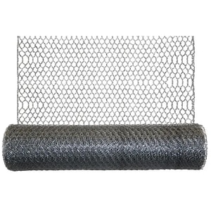 Plasa gard hexagonala galvanizata BLOOMA, 10 x 1m, otel, argintiu