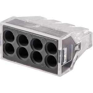 Conector cablu DIALL, 8 porturi, 24A, 15 bucati, gri