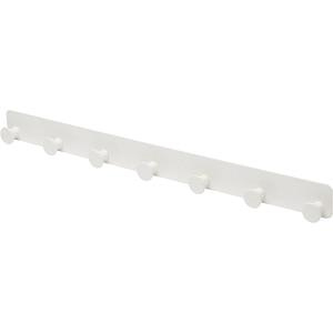 Cuier baie GOOHOME Koros, 7 agatatoare, alb