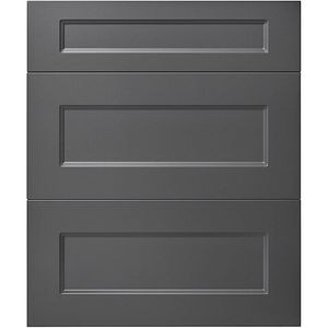 Front usa cu sertare GOODHOME Artemisia, MDF, 59.7 x 71.5 x 1.8 cm, Gri