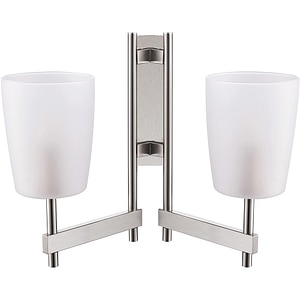 Aplica dubla Quadryx GOODHOME, E14, 28W, IP20, alb/argintiu