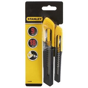 Cuttere STANLEY, 9mm si 18mm, galben
