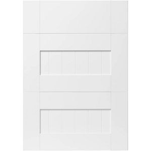 Front usa cu 3 sertare GOODHOME Alpinia, PAL,MDF, 49.7 x 71.5 x 1.8 cm, Alb