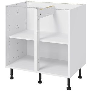 Corp inferior bucatarie GOODHOME Caraway, PAL, 80 x 57 x 72 cm, alb