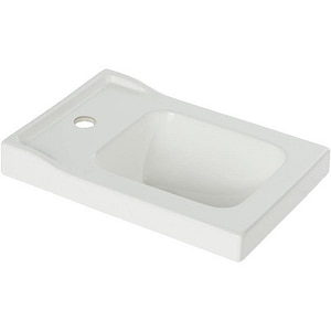 Lavoar pe blat GOODHOME Lana, ceramica, 44.7 x 30.7 cm, alb lucios