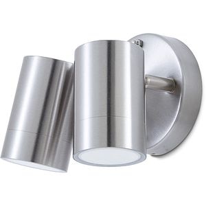 Aplica exterior LED BLOOMA Candiac, 2 x 5.5W, 380lm, IP44, crom