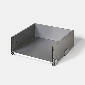 Sertar adanc GOODHOME Soto, cu inchidere silentioasa, 46.4 x 19 x 45 cm, sarcina maxima 25 kg, PAL si metal, gri