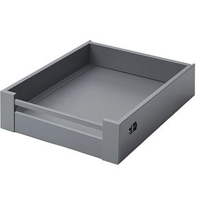 Front sertar GOODHOME Soto, Aluminiu, 45.5 x 18,7 x 1.3 cm, Gri