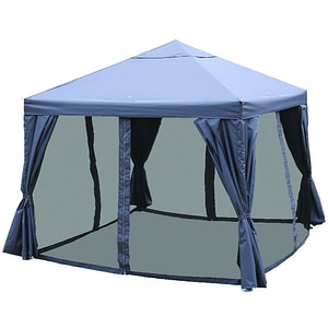 Pavilion terasa BLOOMA Preston, poliester, 300 x 300 x 288 cm, gri antracit