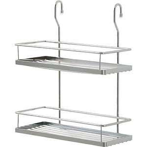 Suport organizator pentru bucatarie Datil GOODHOME, 2 niveluri, 30 x 15.4 x 35.5 cm, otel, argintiu