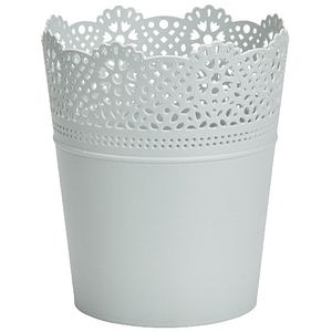 Ghiveci flori GOODHOME Dantela, plastic, D 18 cm, alb