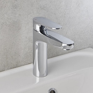 Baterie lavoar GOODHOME Cavally, inaltime 18.1 cm, alama, argintiu