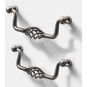 Set manere GOODHOME Aroma Spiral, otel, 15.6 cm, gri, 2 bucati