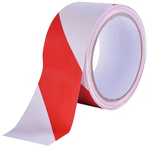 Banda marcare DIALL 100671373, 50mm x 33 mm, alb-rosu