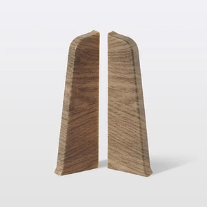 Terminatie plinta GOODHOME 100676035, PVC, maro, 2 buc