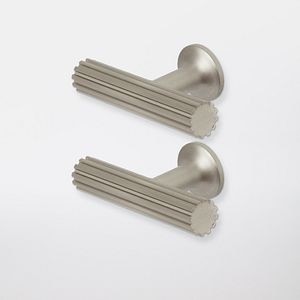 Set manere GOODHOME Sumac, aluminiu, 6 cm, argintiu, 2 bucati