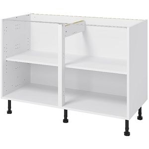 Corp inferior bucatarie GOODHOME Caraway, HDF, 120 x 57 x 87 cm, alb