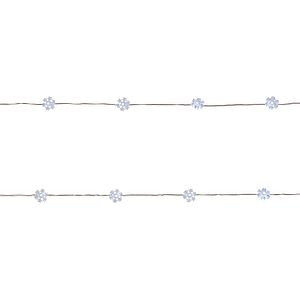 Instalatie Craciun cu fulgi de nea 20 LED-uri, 1.8 m, 6W, IP20, pe baterie, lumina alb rece