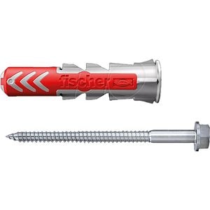 Dibluri nylon Fischer DuoPower, 10 x 50 mm, cu surub, otel, 25 buc