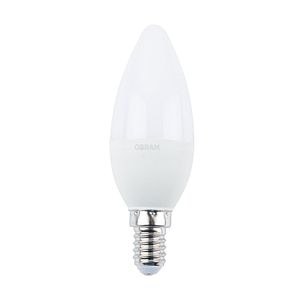 Bec LED, E14, 5W, 2700K, sticla, model lumanare • Osram