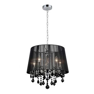 Lustra, Negru, 40 W, 5 x E14 • Italux Cornelia