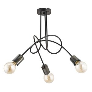 Lustra, Negru, 60 W, 3 x E27 •  Tango