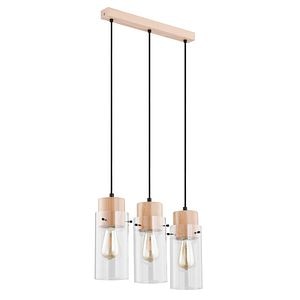 Lustra tip pendul, Transparent, 60 W, 3 x E27 • Italux Tantum