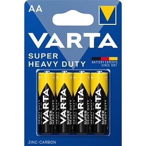 Baterii zinc carbon AA VARTA Super Heavy Duty, 4 bucati