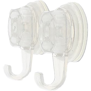 Carlig baie pentru prosop Tenno GOODHOME, 5.5 x  3.8 x 8 cm, ABS, transparent, 2 buc