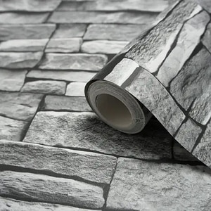 Tapet Arrou Brick 100838958, gri