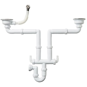 Kit sifon COOKE & LEWIS, chiuveta cu 1.5/2 cuve, diametru 43 mm