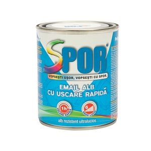 Email, interior/exterior, culoare alb, 0.75 L • Policolor Spor