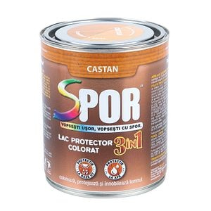 Lac pentru lemn, castan, 0.75 l • Spor
